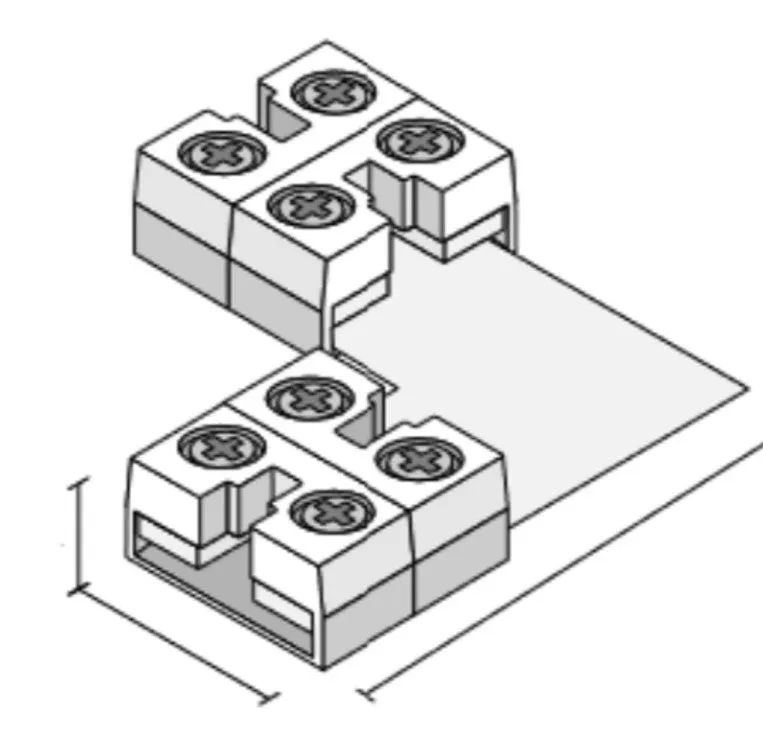 Diode LED DI-TB12-90-TTT-25 Tape Light Corner Connector 12mm Tape-to-Tape Terminal Block (25 Pack)