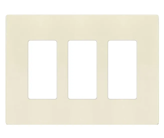 Enerlites SI8833M-LA Screwless Decorator Wall Plates Child Safe Outlet Covers, Gloss Finish, Medium Size 3-Gang, Unbreakable Polycarbonate Thermoplastic, Light
