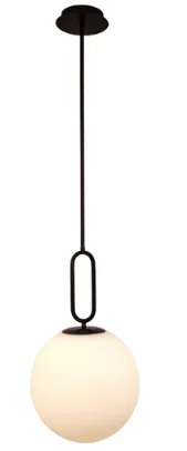 Eurofase Lighting 37233-013 LED Prospect 1 Light 12 inch Pendant Ceiling Light Large Acid Opal/Matte Black Finish