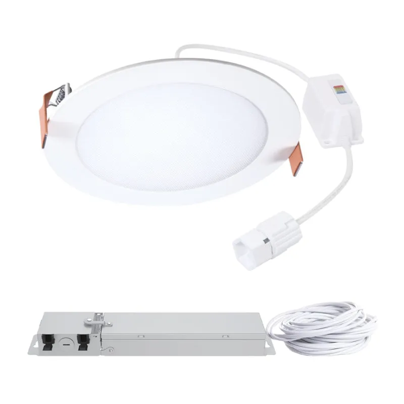 Halo HLBQL6099FSE010-6PK 6" QuickLink Low Voltage 0-10V Canless Downlights (6-Pack Kit Including Driver)