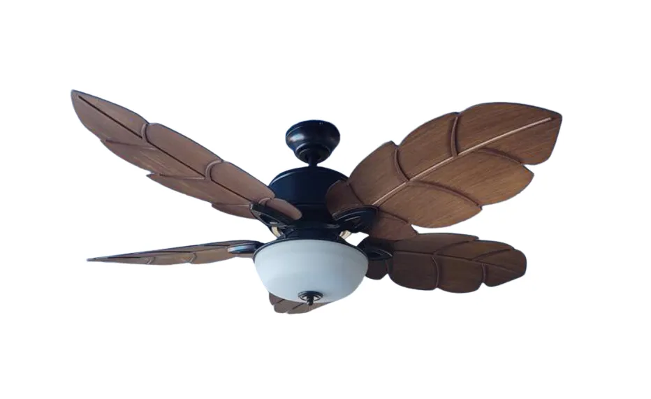 Palm Cove 52 in. LED Indoor/Outdoor Natural Iron Ceiling Fan with Light Kit