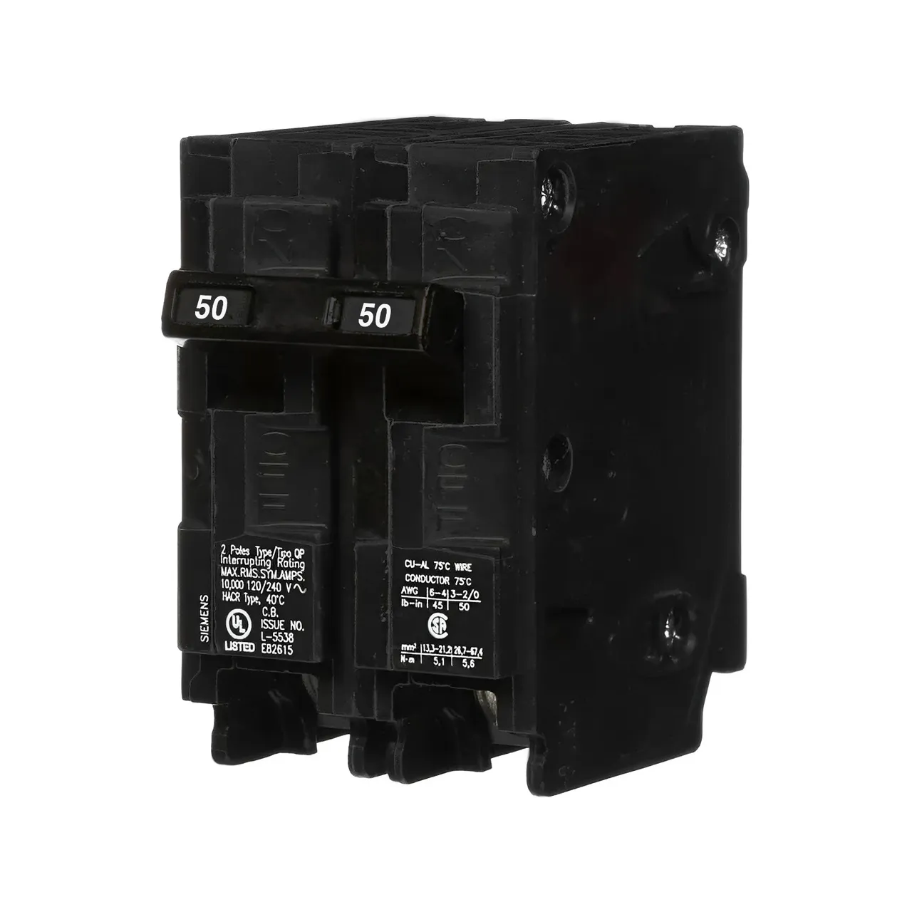 Siemens Q250 50-Amp Double Pole Type QP Circuit Breaker